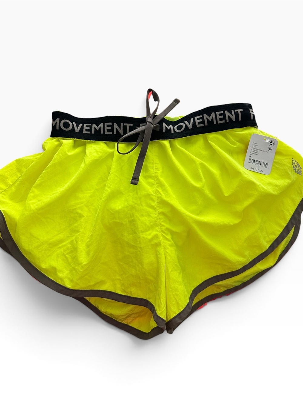MOVEMENT Neon Yellow Athletic Running Shorts – Size Small – NWT last one